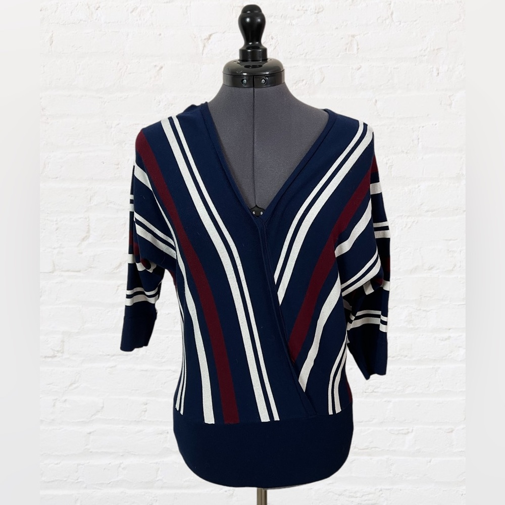 WHBM 1/2 Sleeve Striped Sweater, Size XS (No Tag)